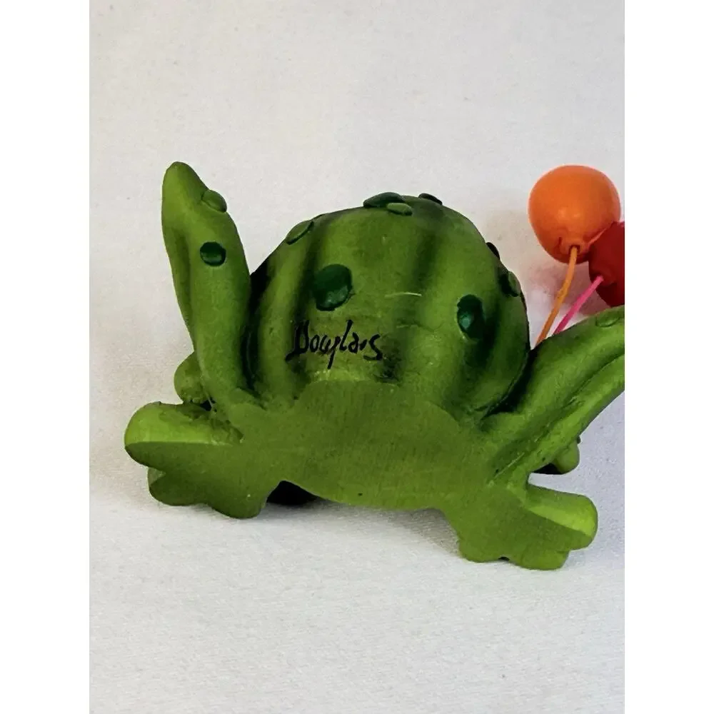 Russ Birthday Frog Figurine Signed Douglas Balloon Gift Resin Collectable